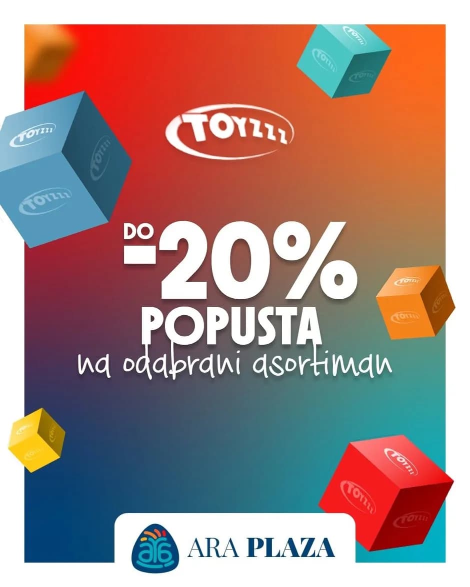 Obradujte mališane uz 20% popusta u Toyzzz prodavnici