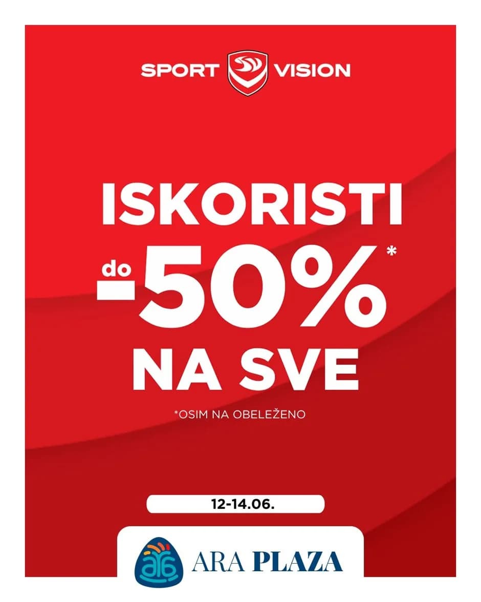 Nova akcija te čeka u Sport Vision prodavnici