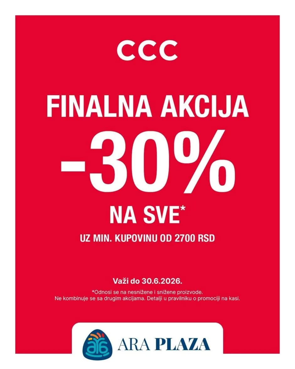 FINALNA AK𝗖𝗖𝗖IJA. Do 30% popusta na APSOLUTNO SVE